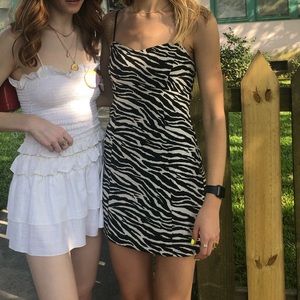 For Love and Lemons Lyla Zebra Print Mini Dress